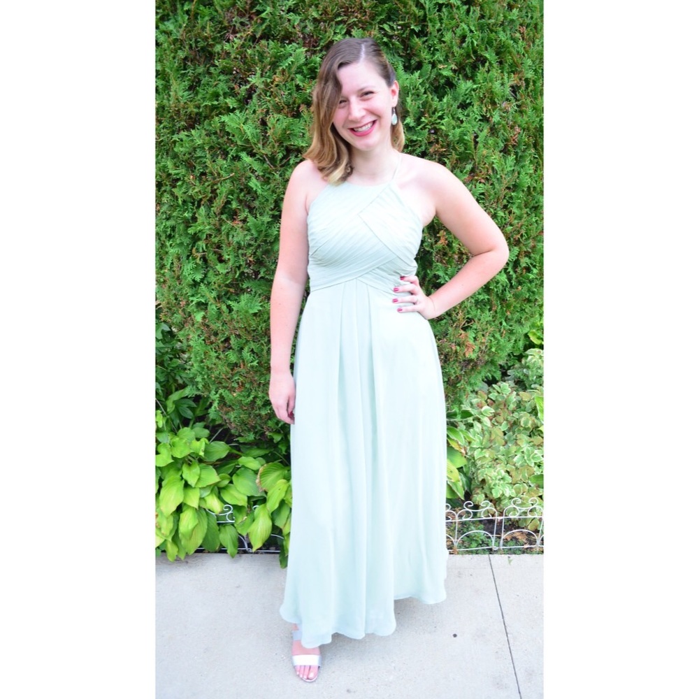 Azazie Dusty Sage Ginger Dress